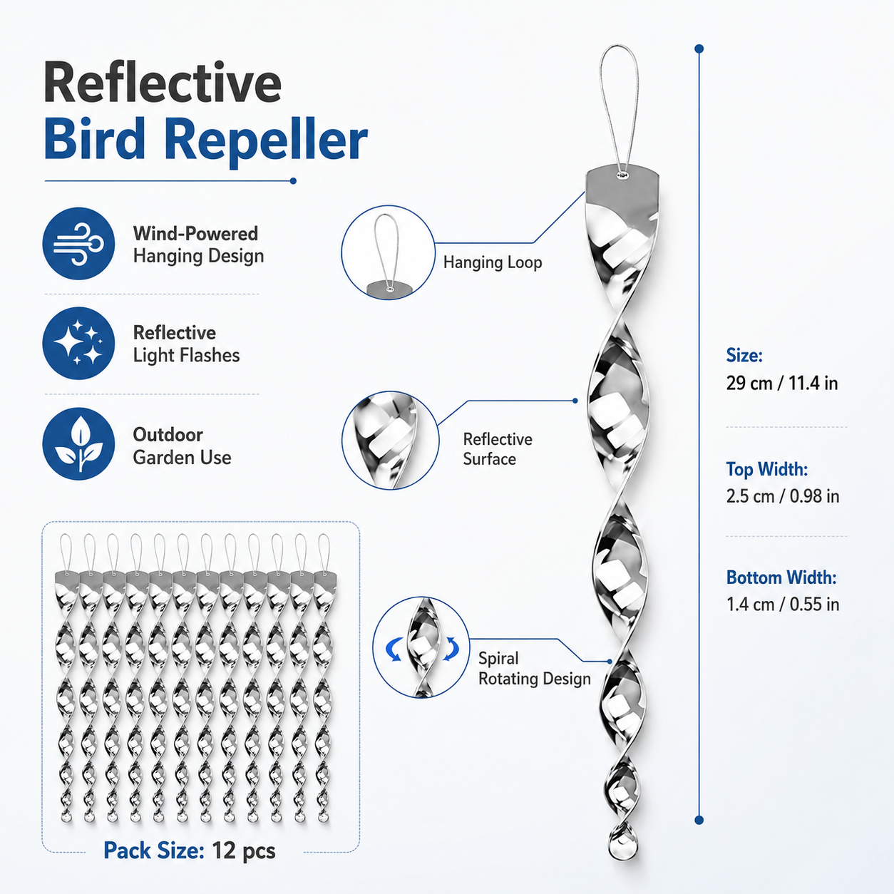 Wind-Powered Reflective Bird Repeller