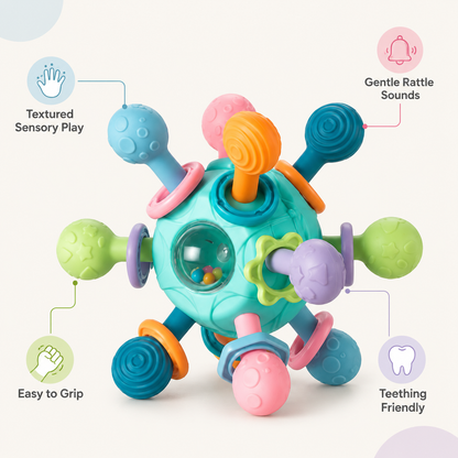 Textured Sensory Ball Rattle for Infants