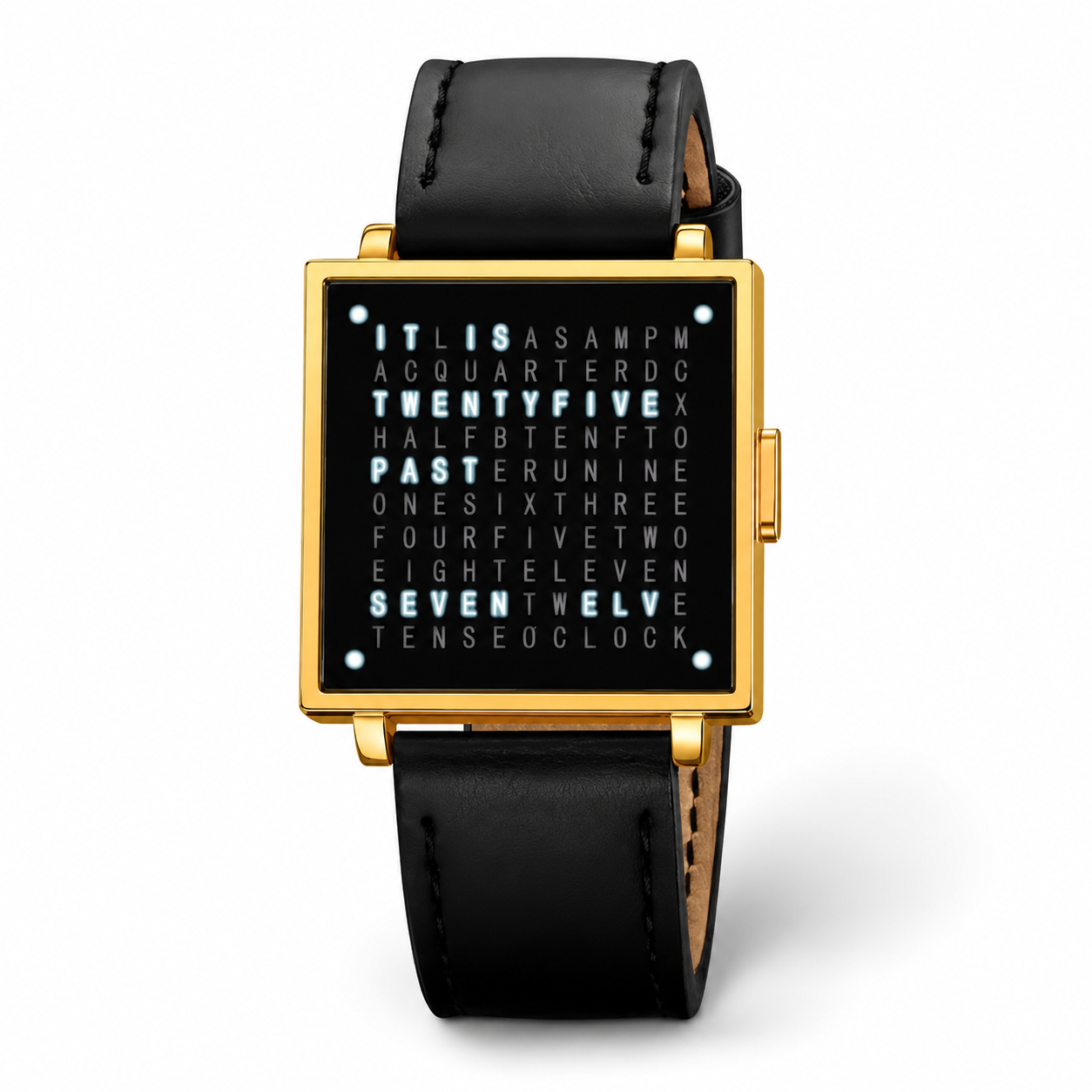 Modern Digital Display Text Watch