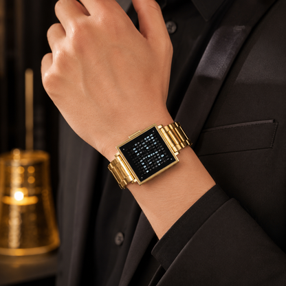 Modern Digital Display Text Watch