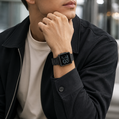 Modern Digital Display Text Watch