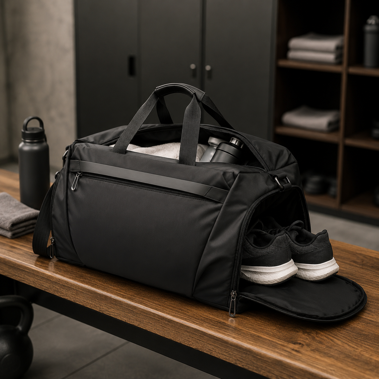 Waterproof Duffel Bag with Shoe Compartment