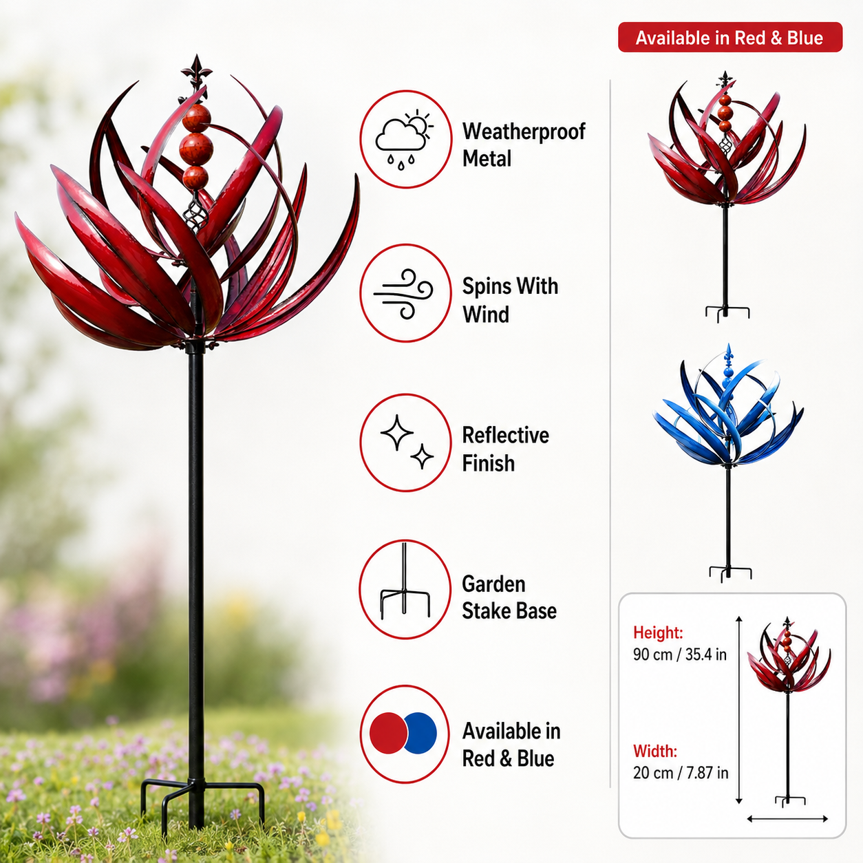 Weatherproof Decorative Garden Wind Spinner
