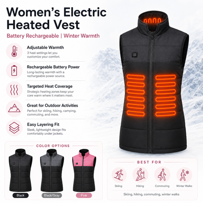 Women's Rechargeable Heated Winter Vest