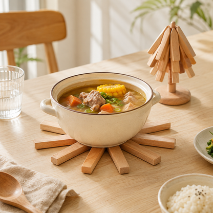 Foldable Decorative Wooden Table Mat