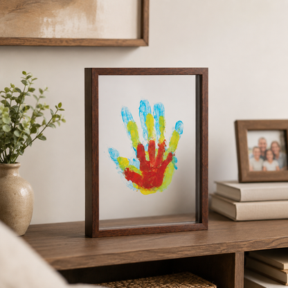 Wooden Keepsake Handprint Display Frame