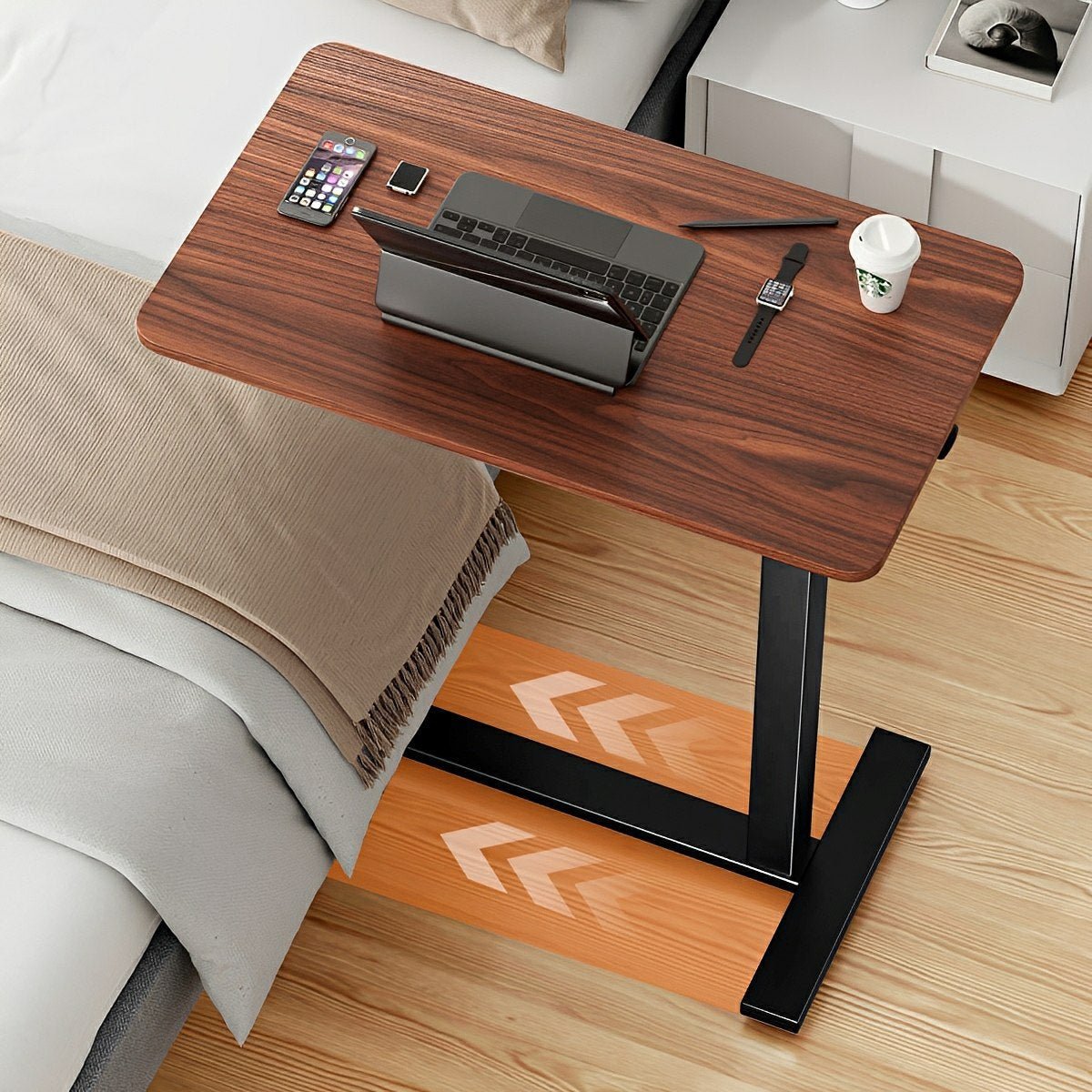 Adjustable Mobile Bed Table – Standing & Laptop