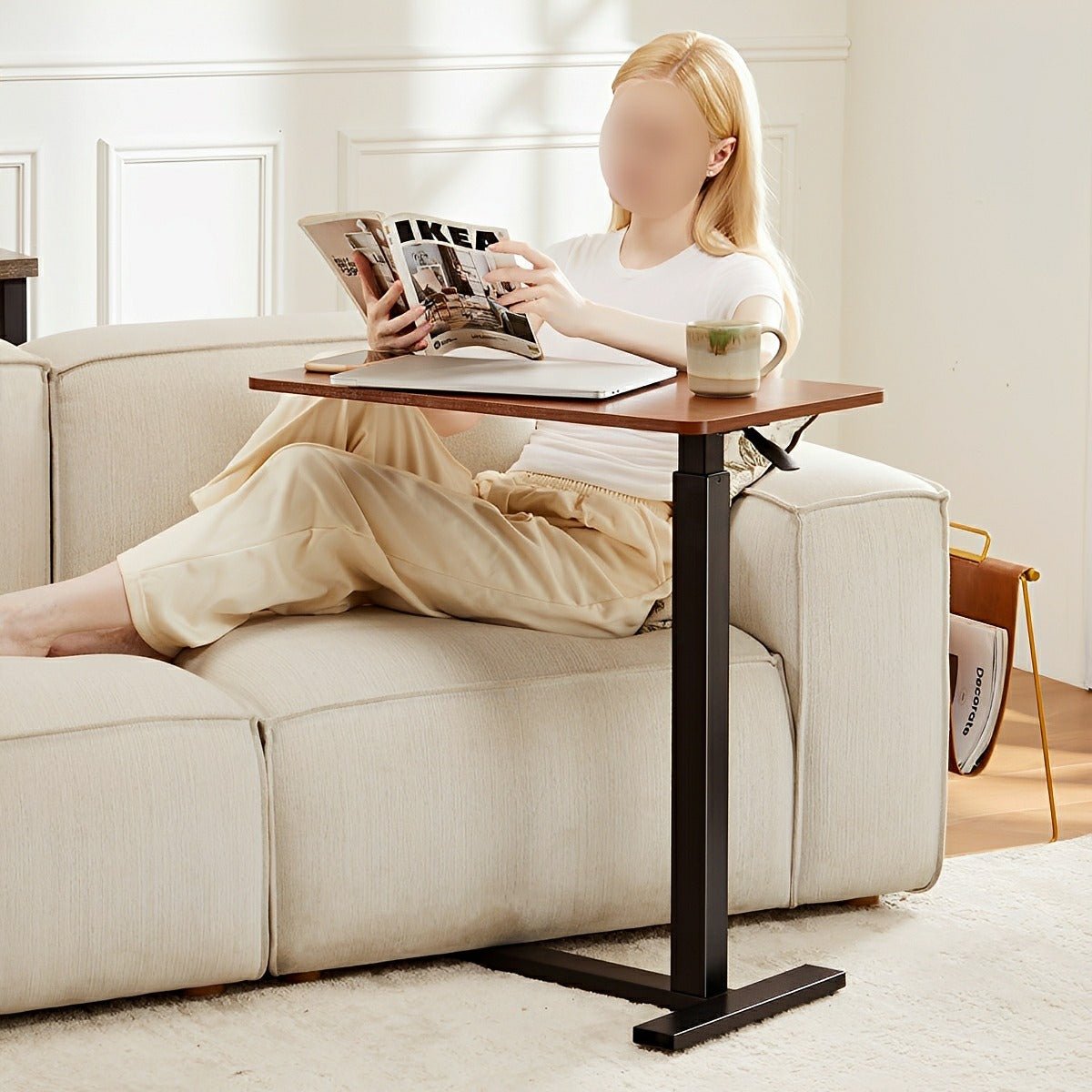 Adjustable Mobile Bed Table – Standing & Laptop