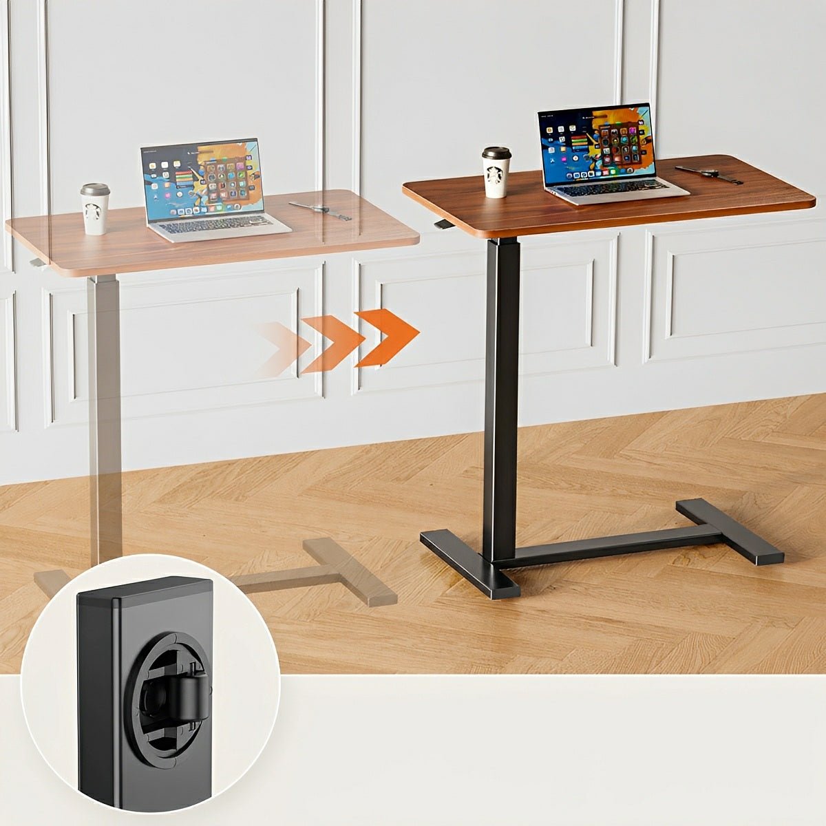 Adjustable Mobile Bed Table – Standing & Laptop