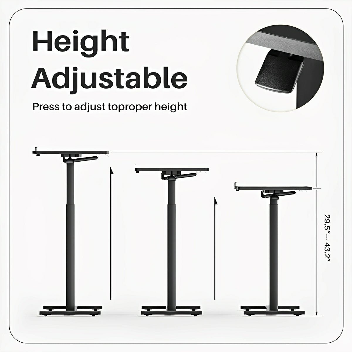 Adjustable Overbed Table on Wheels – Tilting