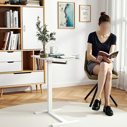 Adjustable Overbed Table on Wheels – Tilting