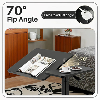 Adjustable Overbed Table on Wheels – Tilting