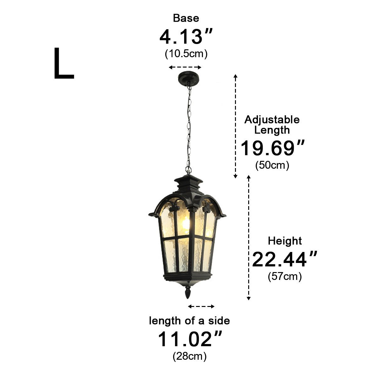 Ancient Rome Rustic Cross Waterproof Outdoor LED Lantern Pendant Lights