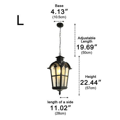 Ancient Rome Rustic Cross Waterproof Outdoor LED Lantern Pendant Lights