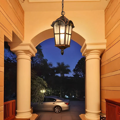 Ancient Rome Rustic Cross Waterproof Outdoor LED Lantern Pendant Lights