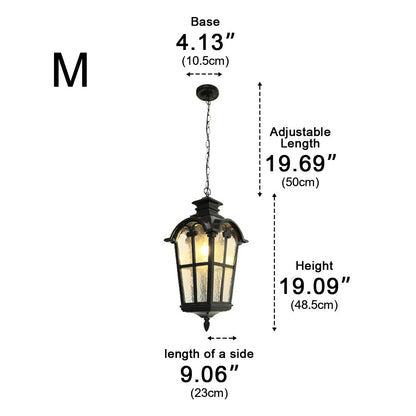 Ancient Rome Rustic Cross Waterproof Outdoor LED Lantern Pendant Lights