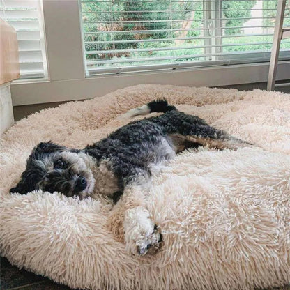 Calming Plush Anxiety-Relief Dog Bed