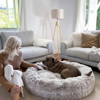 Calming Plush Anxiety-Relief Dog Bed