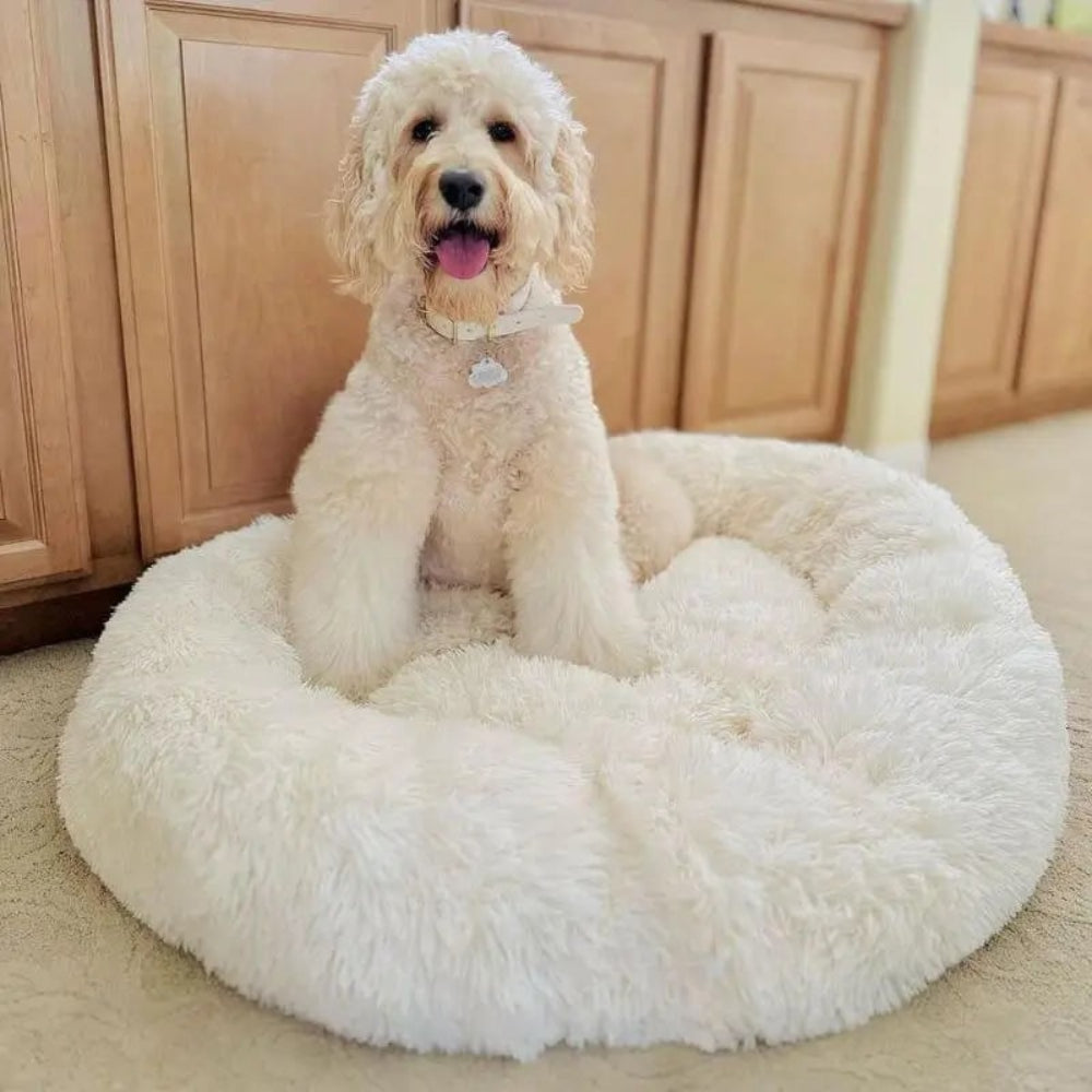 Calming Plush Anxiety-Relief Dog Bed