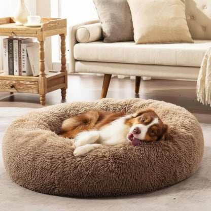 Calming Plush Anxiety-Relief Dog Bed