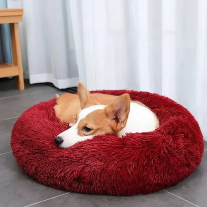 Calming Plush Anxiety-Relief Dog Bed