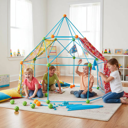 Kids' Building & Tent Construction Set
