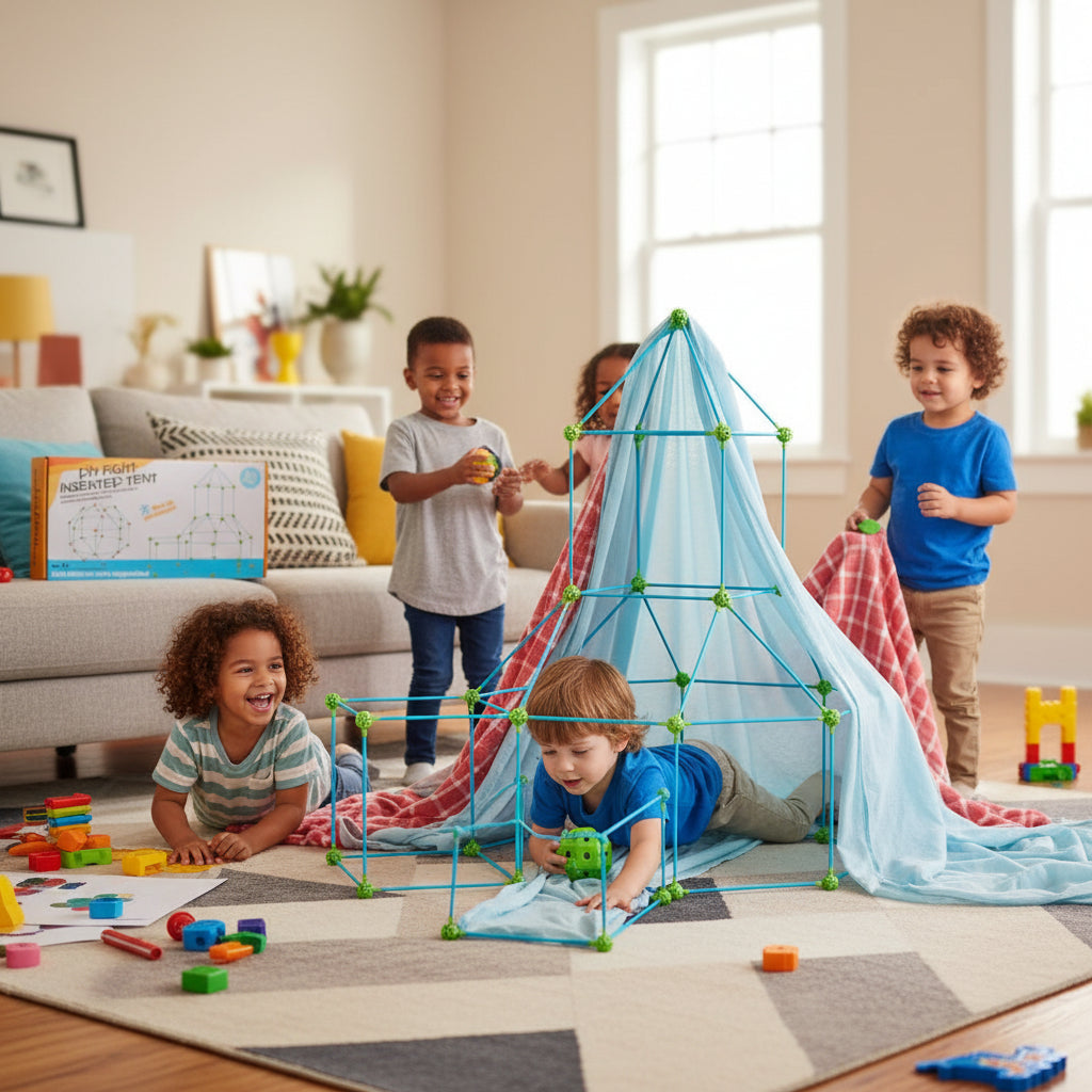 Kids' Building & Tent Construction Set