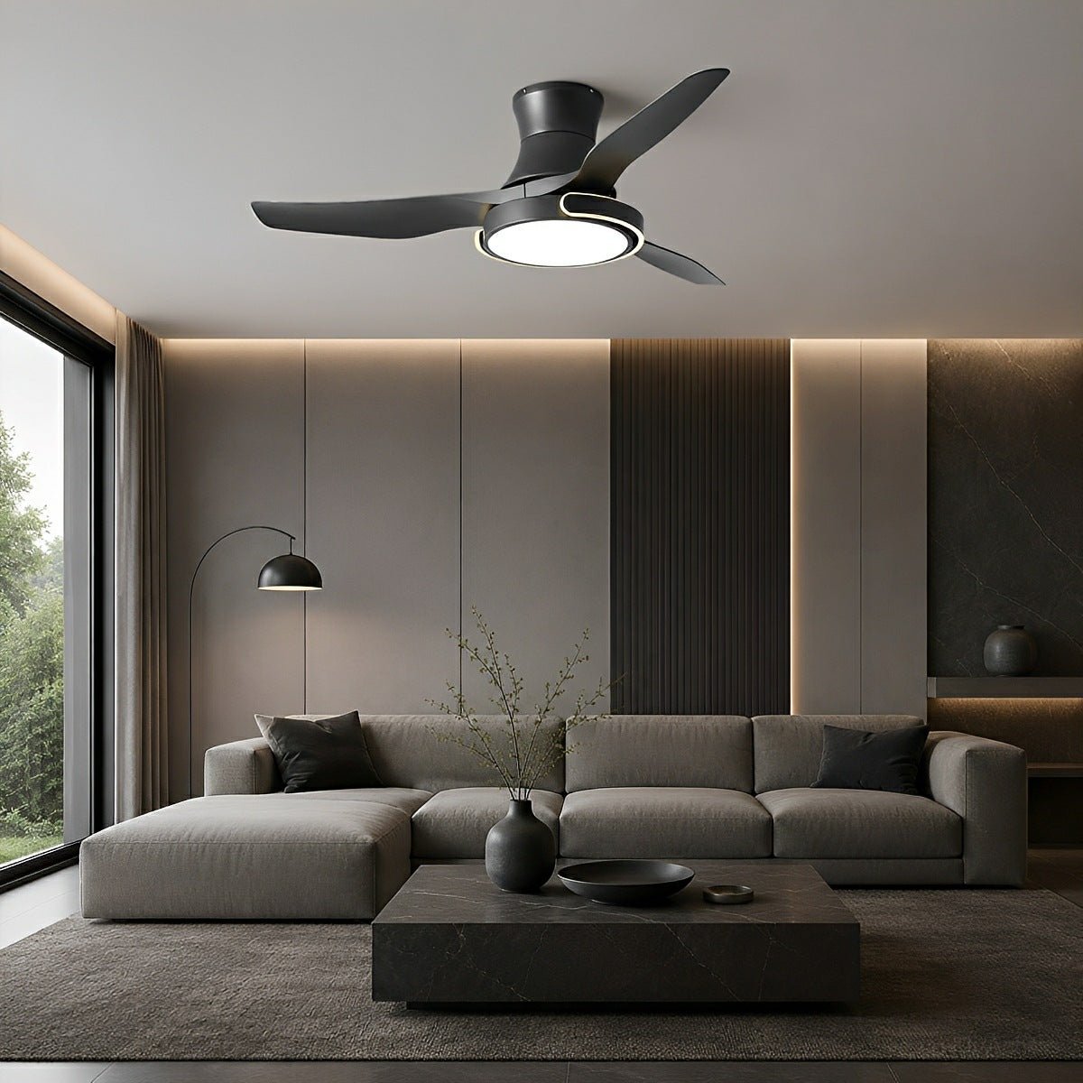 Ceiling Fan with Lights DC Motor Remote Control Reversible