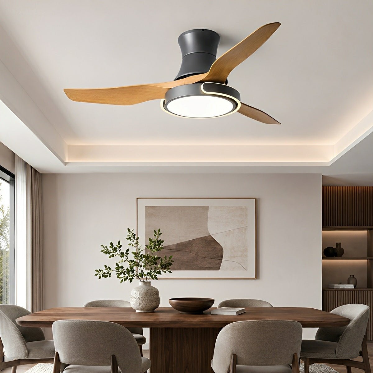 Ceiling Fan with Lights DC Motor Remote Control Reversible
