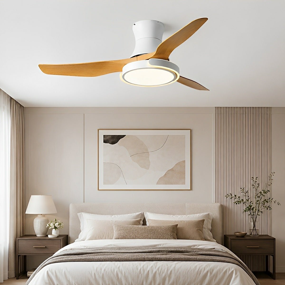 Ceiling Fan with Lights DC Motor Remote Control Reversible