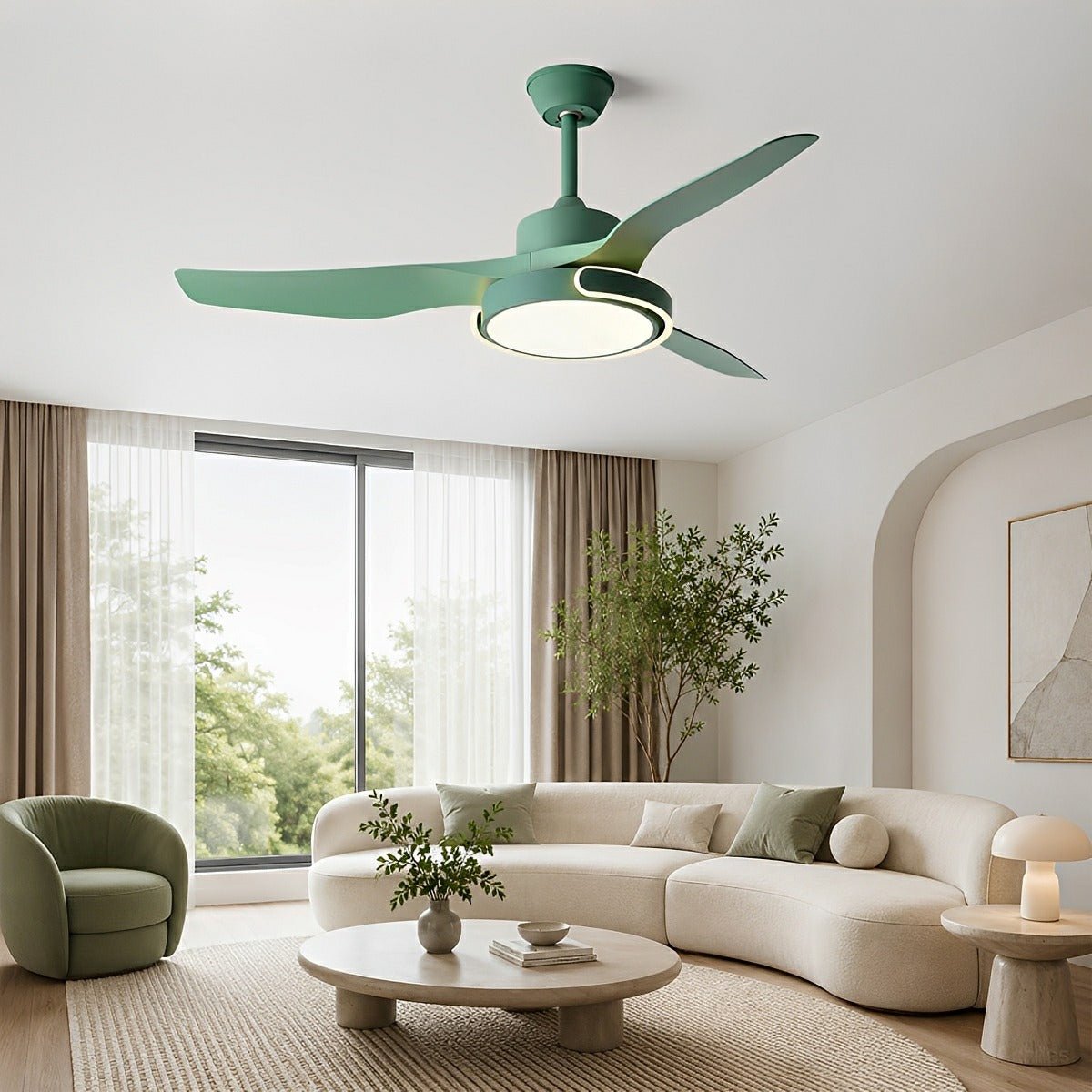 Ceiling Fan with Lights DC Motor Remote Control Reversible