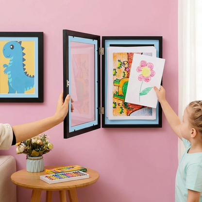 Wall-Mounted Kids' Art Display Frame