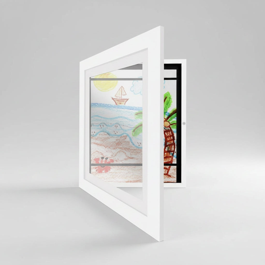 Wall-Mounted Kids' Art Display Frame
