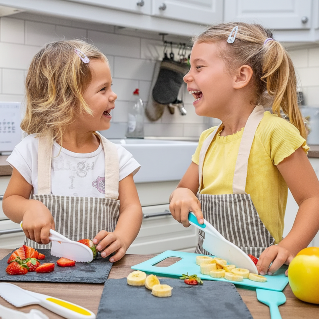 Kids' Pretend Kitchen Cutting Playset