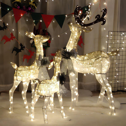 Christmas Elk Plug In Luminous Decor Light Ornaments