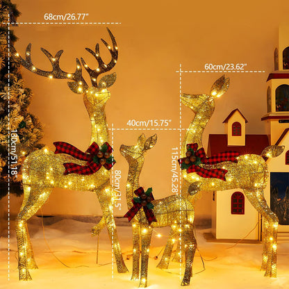 Christmas Elk Plug In Luminous Decor Light Ornaments
