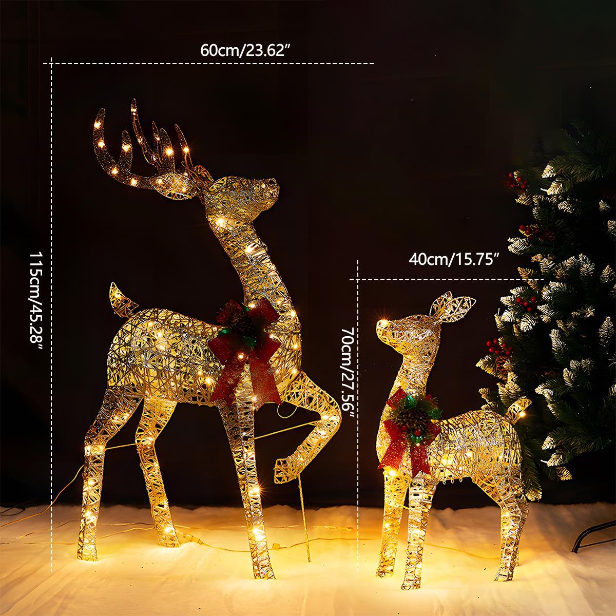 Christmas Elk Plug In Luminous Decor Light Ornaments