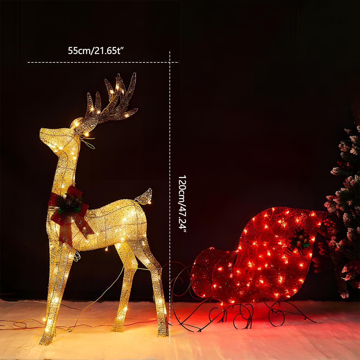 Christmas Elk Plug In Luminous Decor Light Ornaments