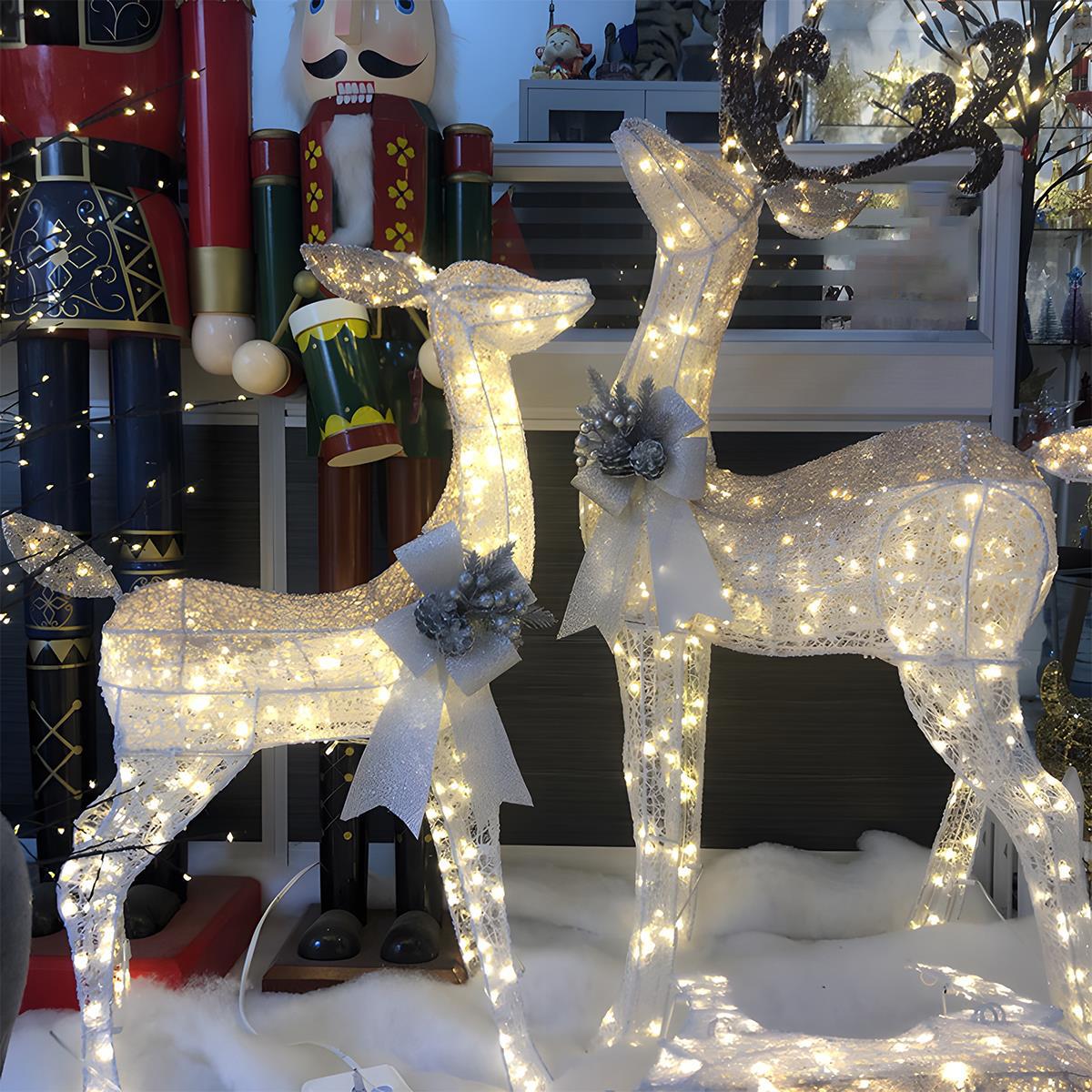 Christmas Elk Plug In Luminous Decor Light Ornaments