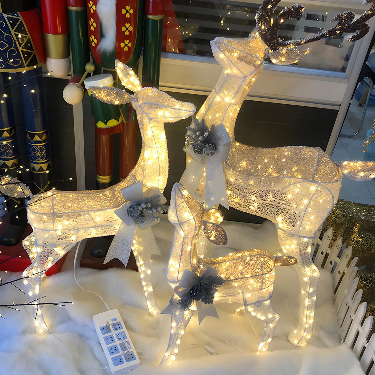 Christmas Elk Plug In Luminous Decor Light Ornaments