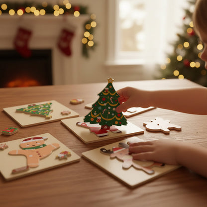 Holiday-Themed Christmas Puzzle Set