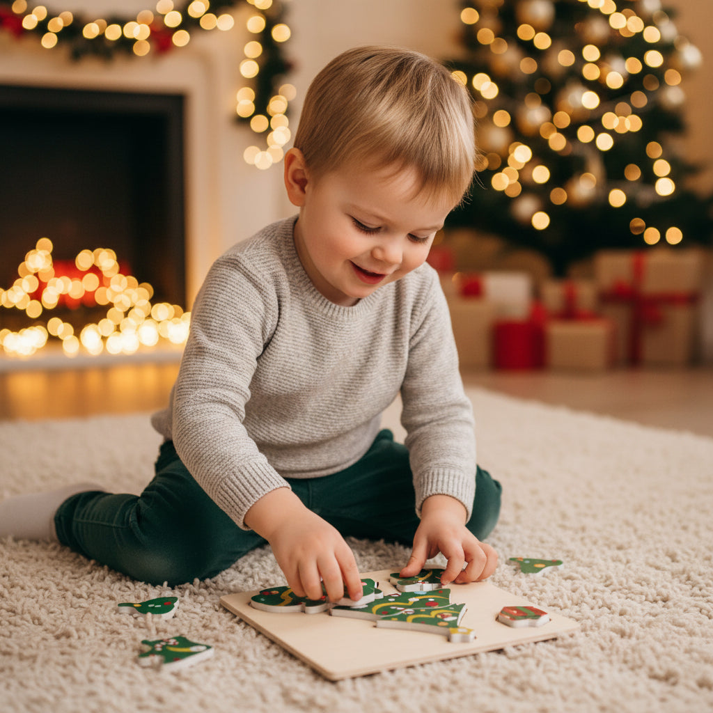 Holiday-Themed Christmas Puzzle Set