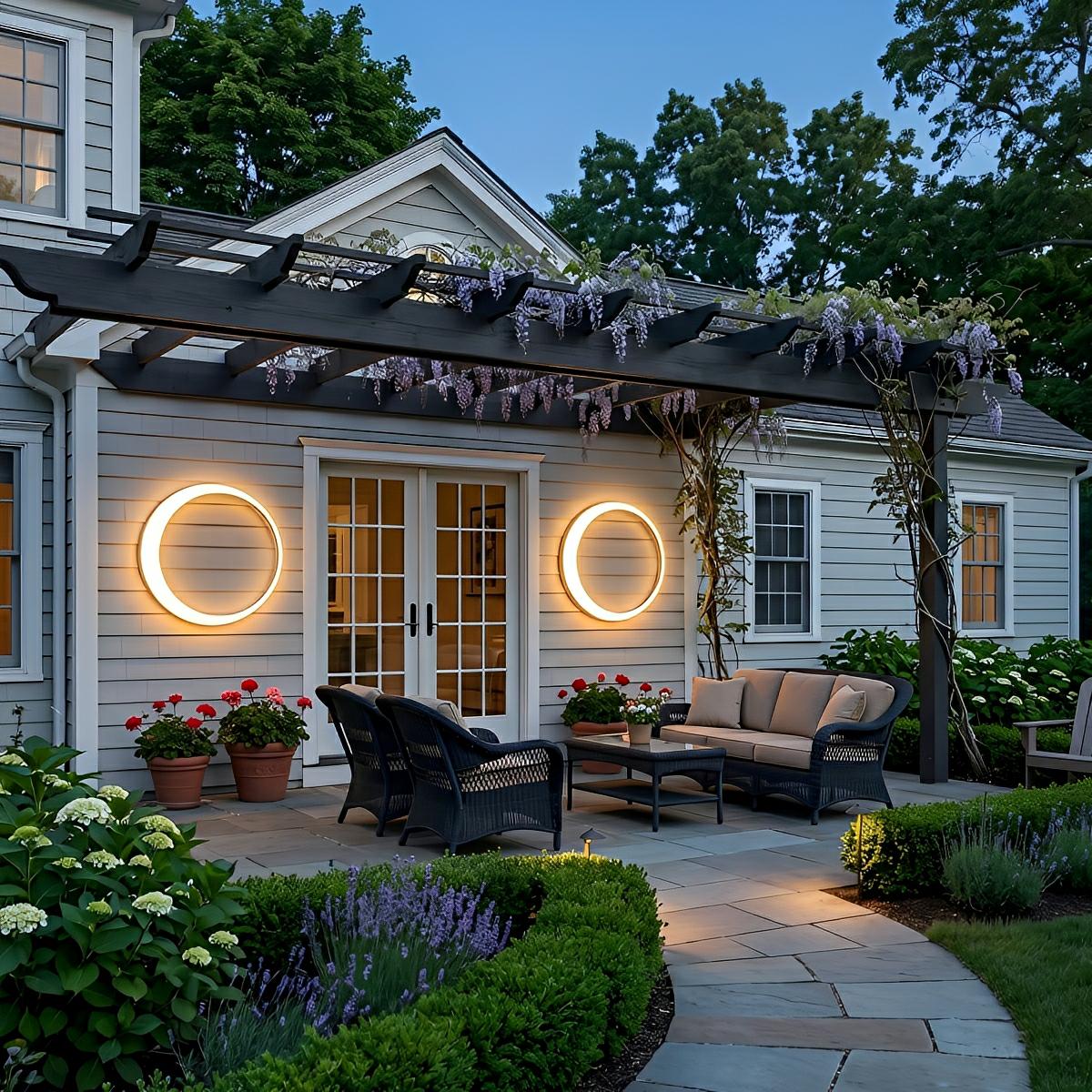 Circular Moon Led Waterproof Wall Light