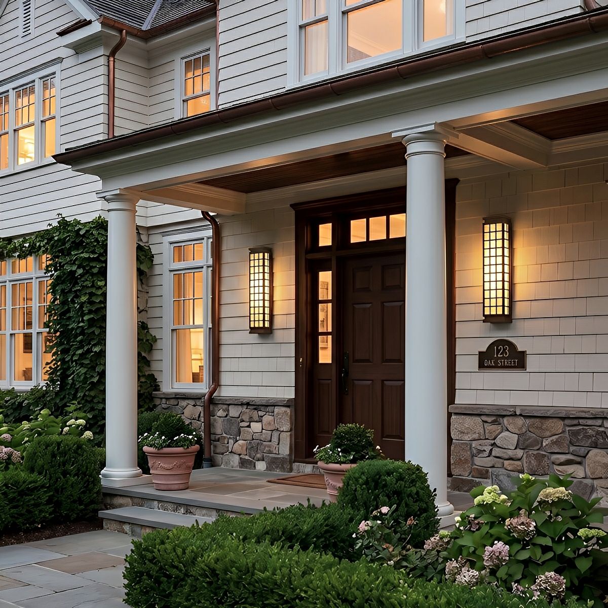Classic Rectangular Waterproof Vintage Outdoor Wall Lights