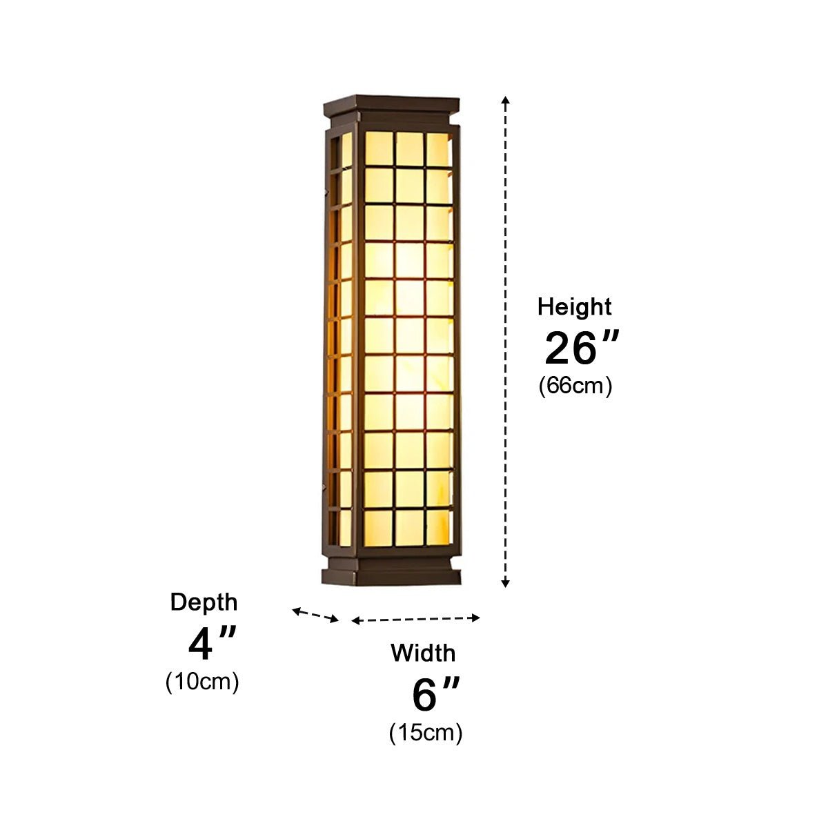Classic Rectangular Waterproof Vintage Outdoor Wall Lights