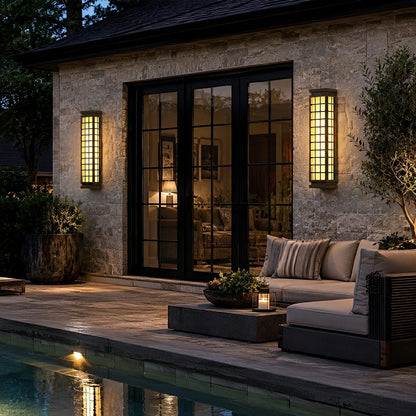 Classic Rectangular Waterproof Vintage Outdoor Wall Lights