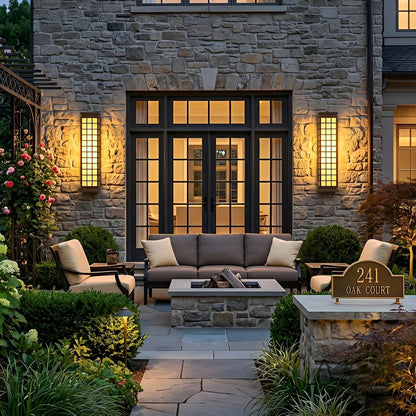 Classic Rectangular Waterproof Vintage Outdoor Wall Lights