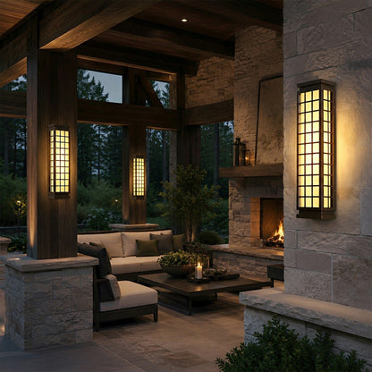 Classic Rectangular Waterproof Vintage Outdoor Wall Lights