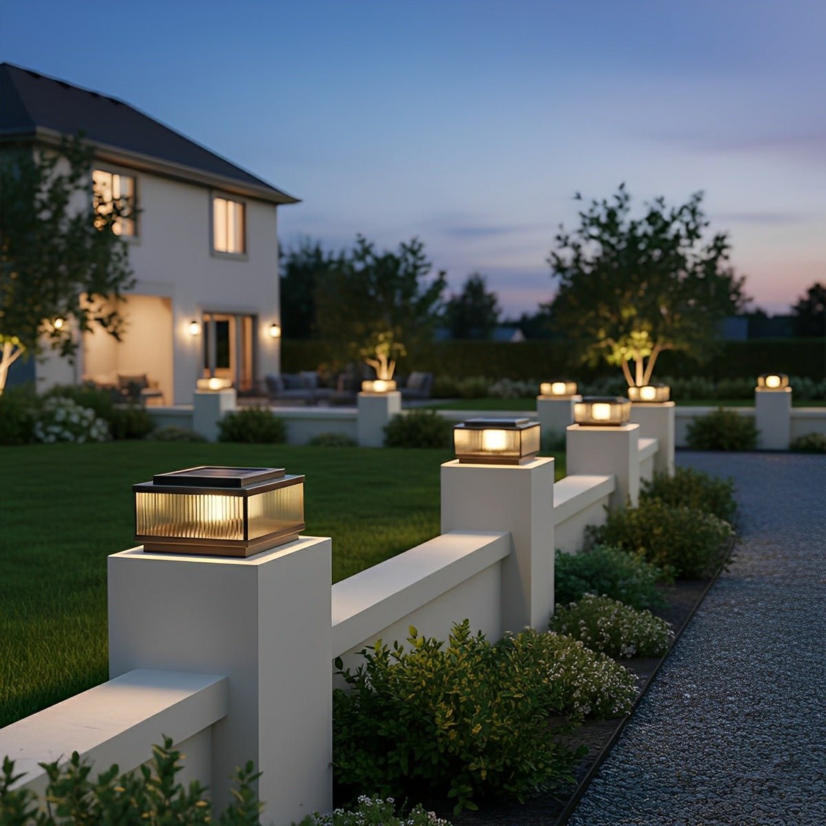 Classic Square Waterproof Outdoor Post Light Fence Pillar Lamp