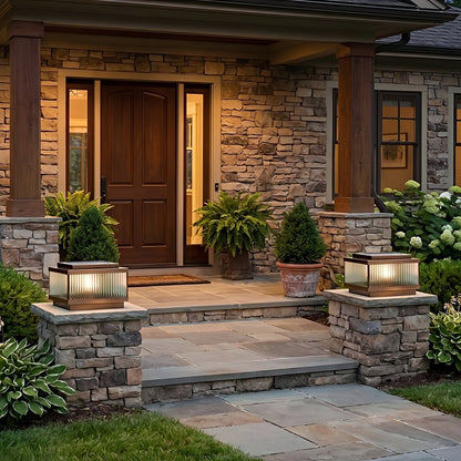 Classic Square Waterproof Outdoor Post Light Fence Pillar Lamp